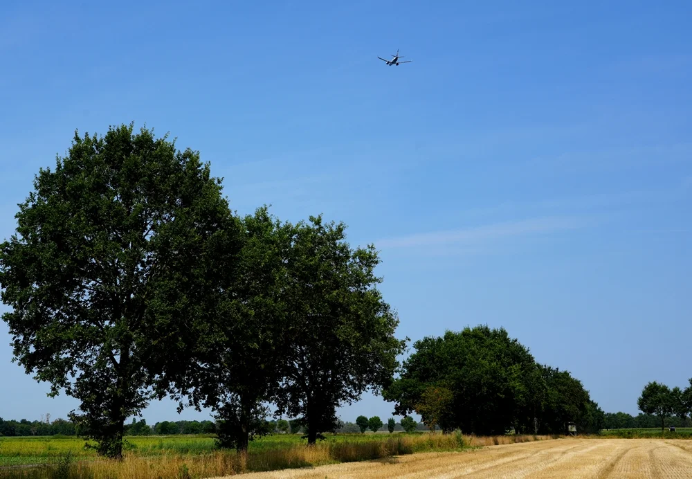 Ryanair-Flugzeug beim Aufstieg