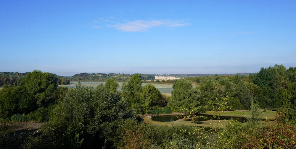 Weite Landschaft bei Wemb, gesehen von der Aussichtsplattform in Richtung Laarbruch