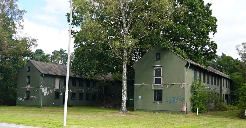 Ehemaliger Frauenhausblock mit zwei Gebäudeflügeln auf RAF Laarbruch