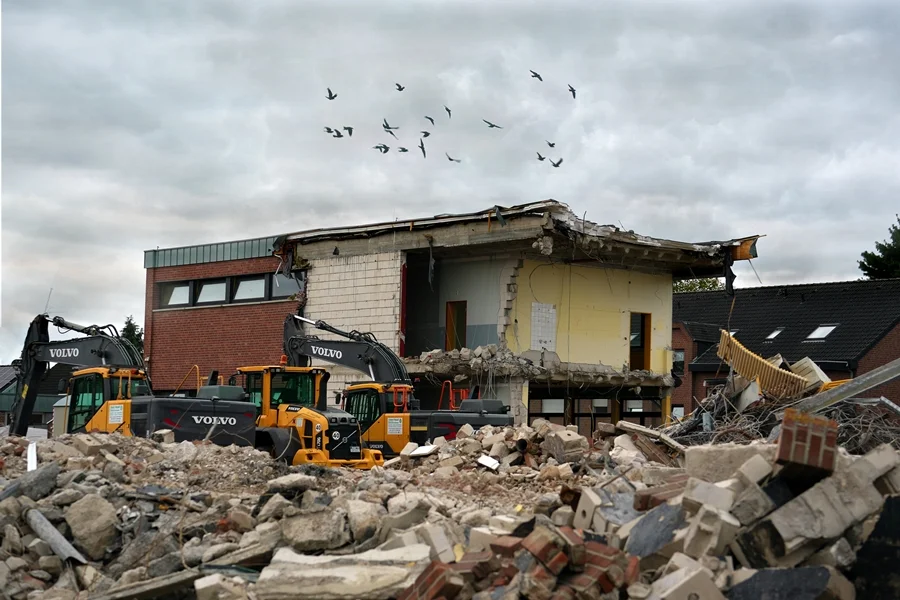 Abrissgelände der Hauptschule Weeze – Stand am 27. September 2024