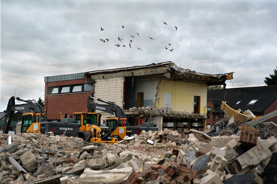 Abrissgelände der
              Hauptschule Weeze – Stand am 27. September 2024