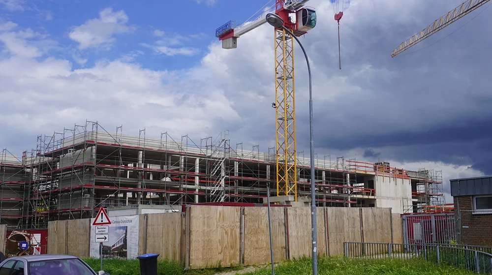 Bauphase vom Rohbau PC-Grundschule Weeze im März 2026