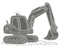 Bagger mit Schaufel